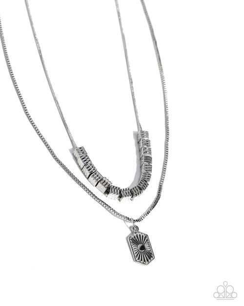 Layered Legato - Silver - Paparazzi Necklace Image