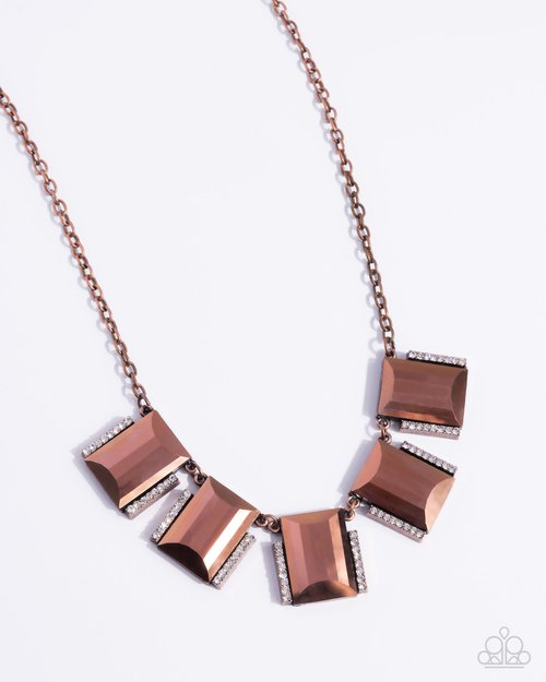 Rebel Racket - Copper - Paparazzi Necklace Image