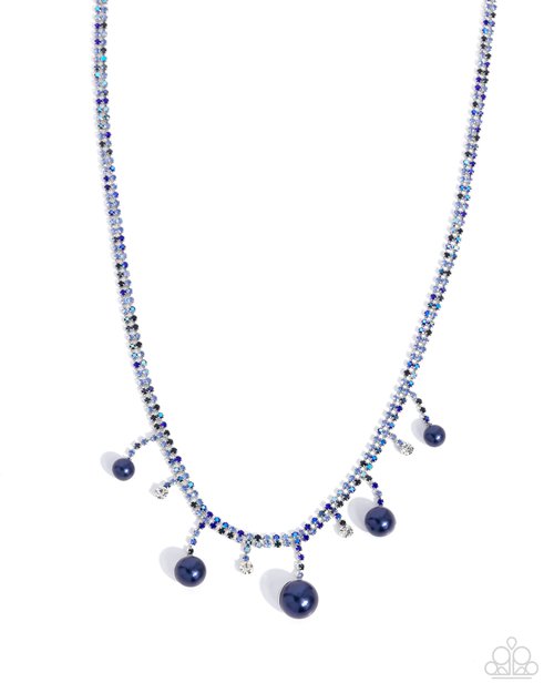Shimmery Safeguard - Blue - Paparazzi Necklace Image