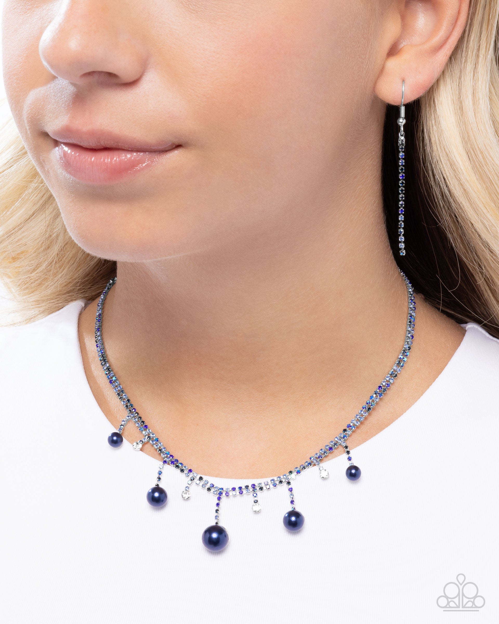 Shimmery Safeguard - Blue - Paparazzi Necklace Image
