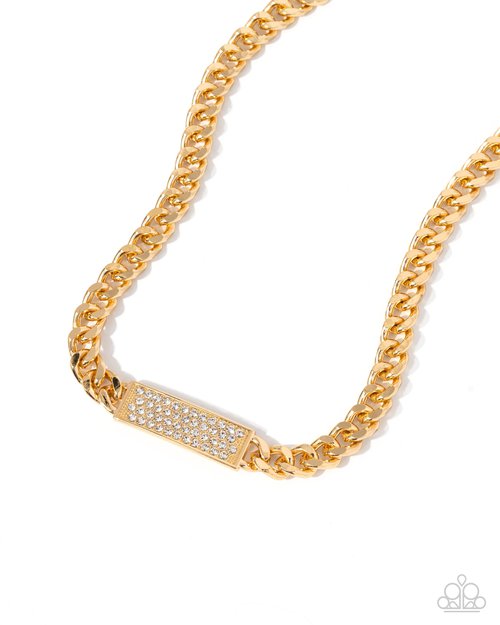 Rockstar Radiance - Gold - Paparazzi Necklace Image
