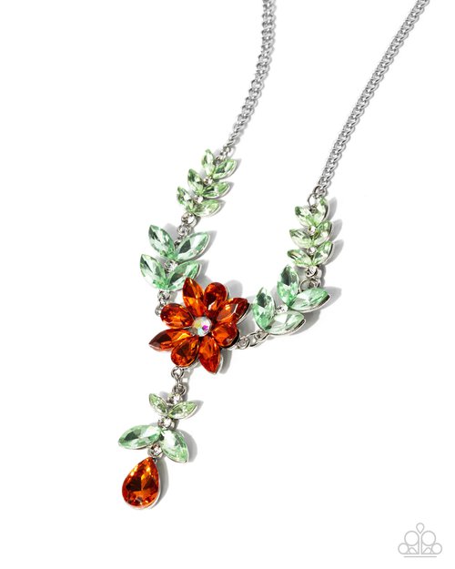 Bouquet Backdrop - Orange - Paparazzi Necklace Image