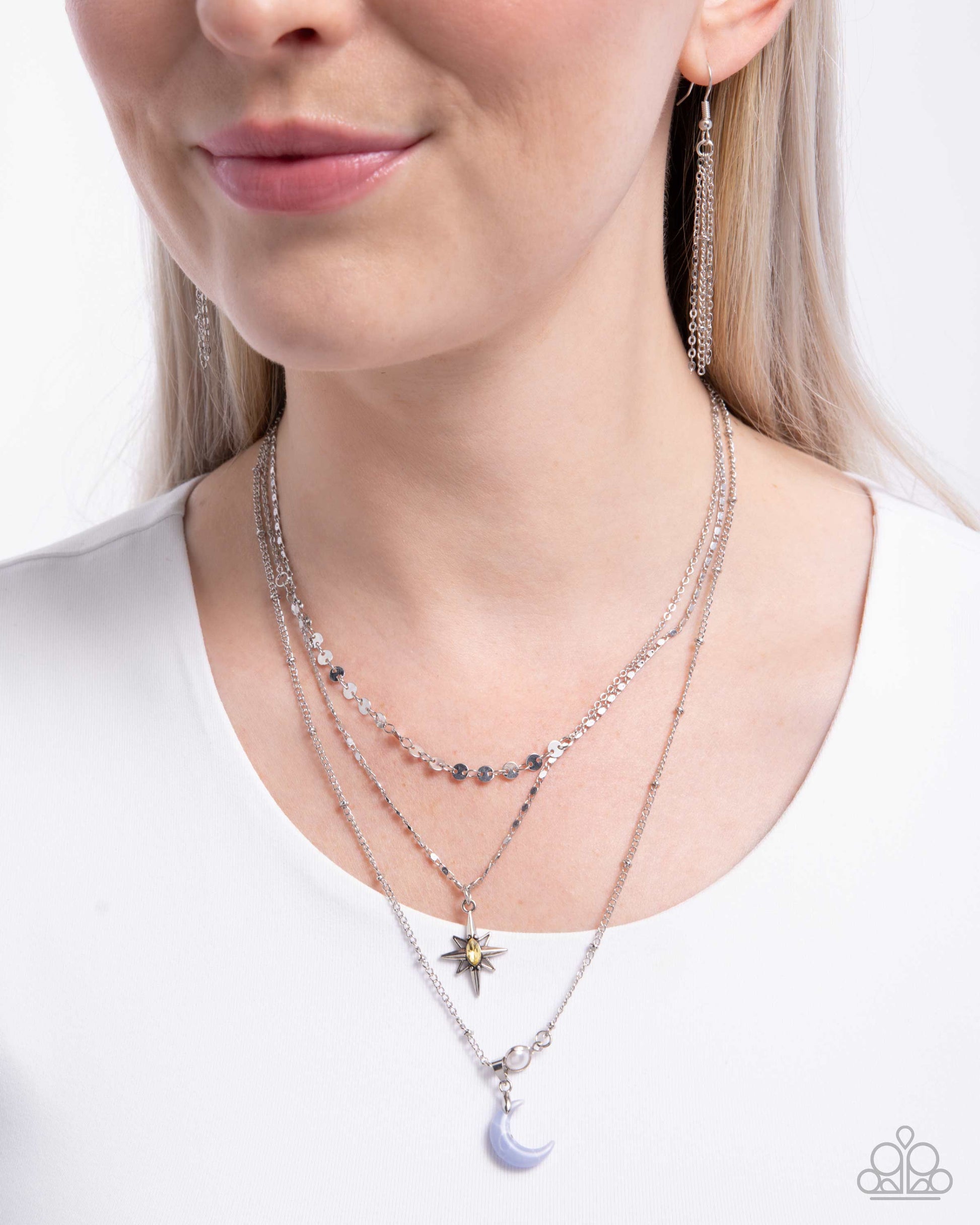 Cosmic Clinch - Blue - Paparazzi Necklace Image