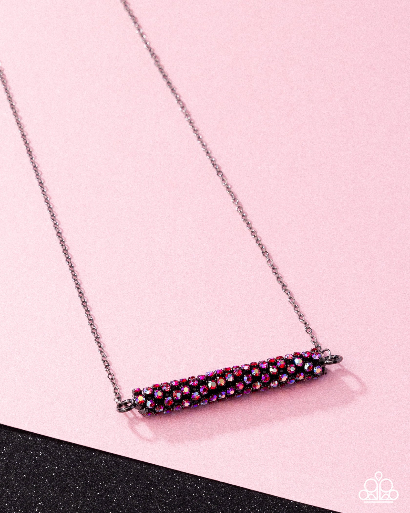 Timelessly Twinkling - Red - Paparazzi Necklace Image