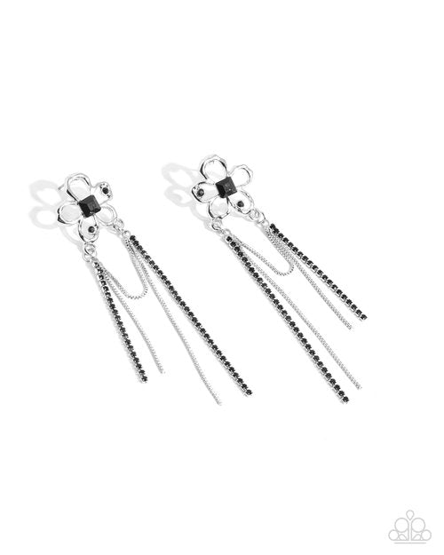 Good Luck Babe! - Black - Paparazzi Earring Image