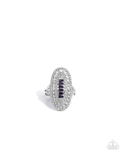 Stacked Showdown - Purple - Paparazzi Ring Image