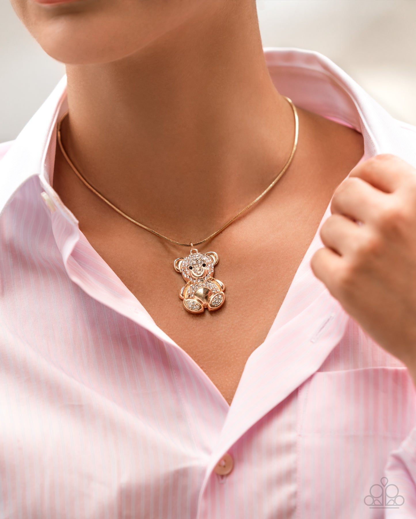 Cuddly Chic - Gold - Paparazzi Necklace Image