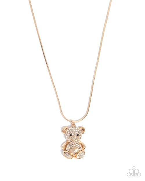 Cuddly Chic - Gold - Paparazzi Necklace Image