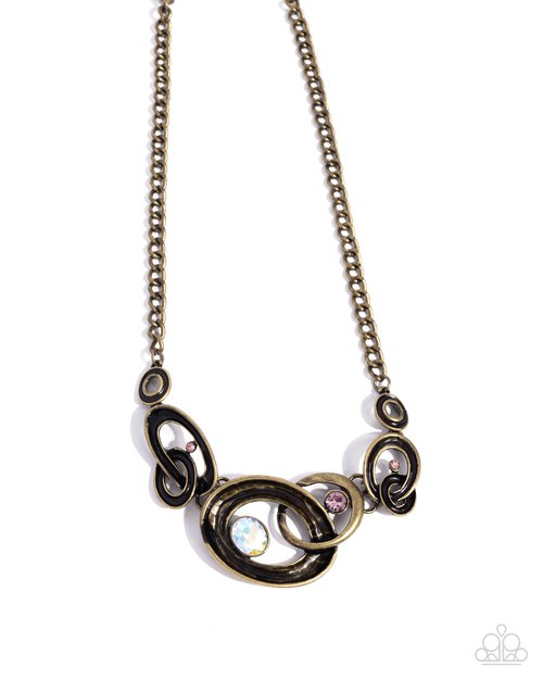 Manacled Melody - Brass - Paparazzi Necklace Image