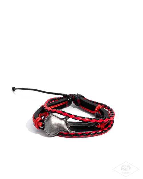 Lead Guitar - Red - Paparazzi Bracelet Image