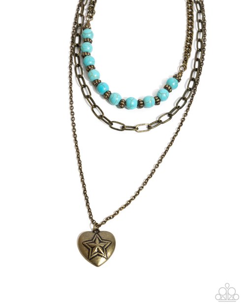 Home Stretch - Brass - Paparazzi Necklace Image