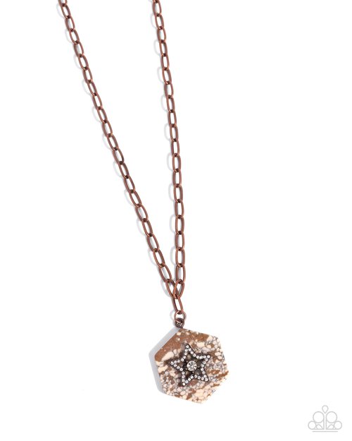 Stellar Sediment - Copper - Paparazzi Necklace Image