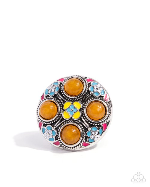 Boho Blueprint - Orange - Paparazzi Ring Image