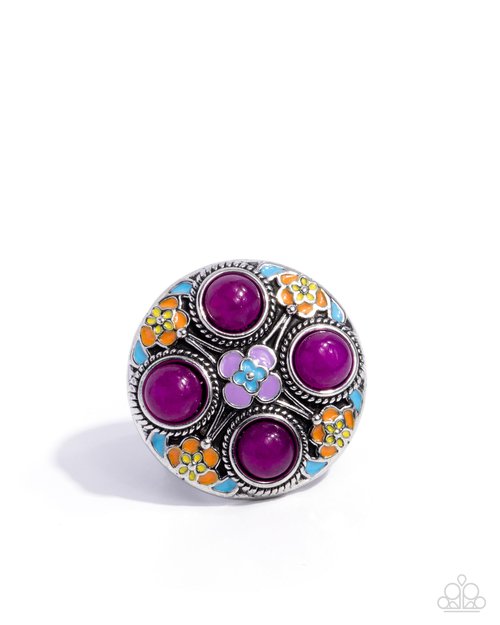 Boho Blueprint - Purple - Paparazzi Ring Image