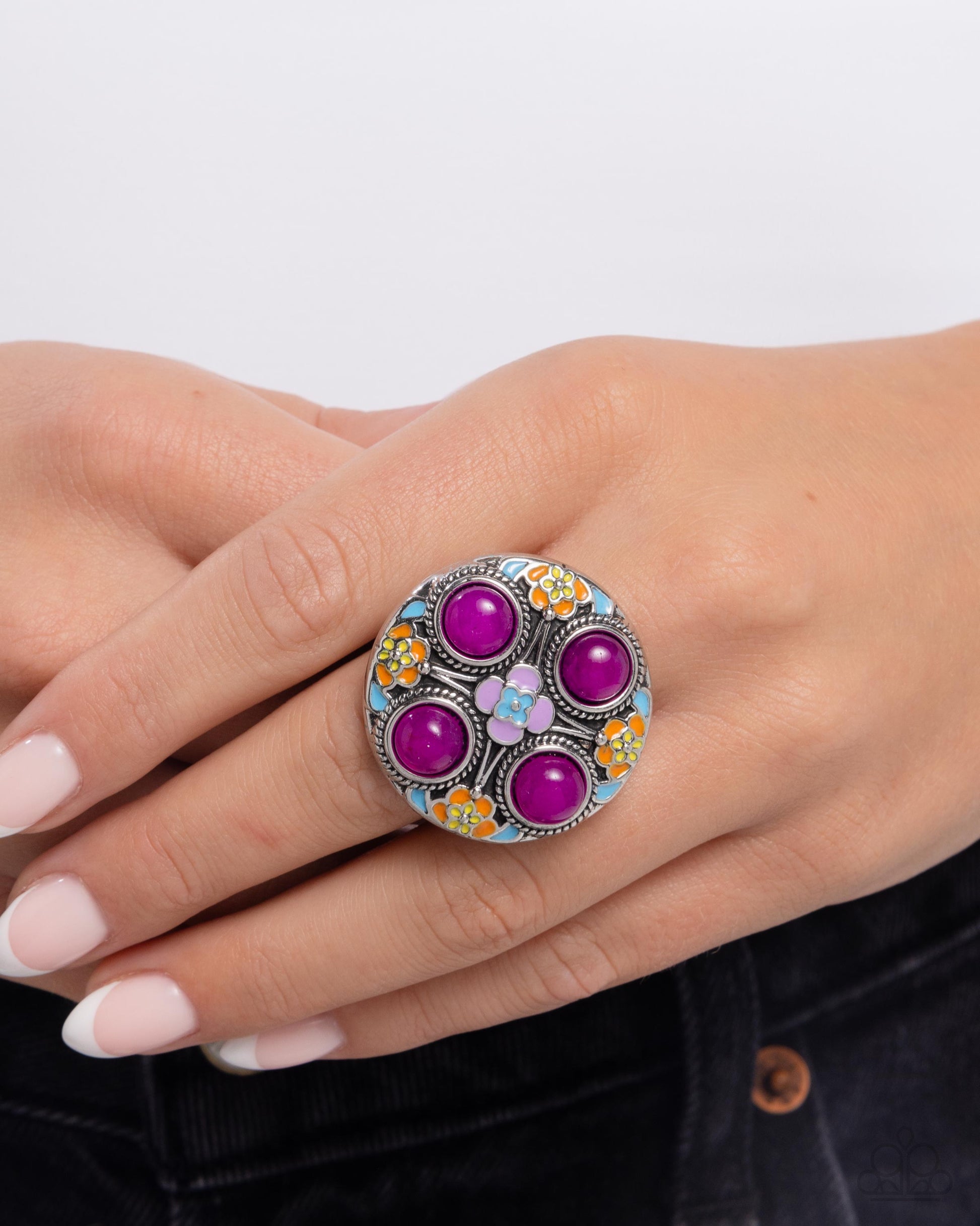 Boho Blueprint - Purple - Paparazzi Ring Image