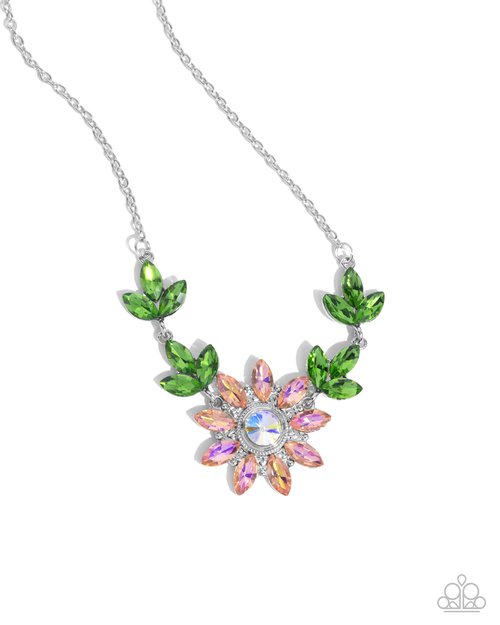 Blossoming Baseline - Orange - Paparazzi Necklace Image