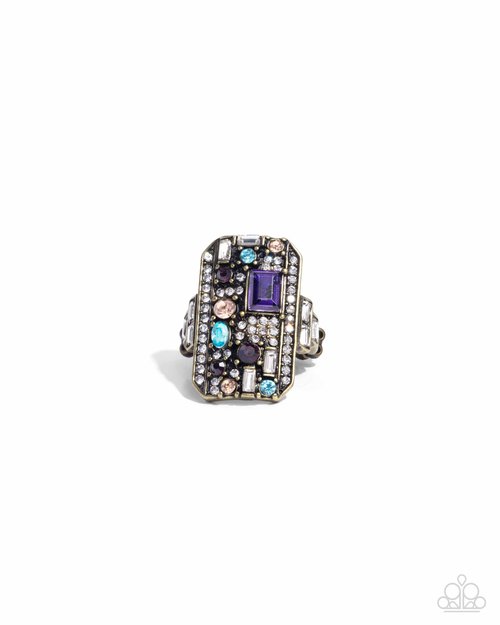 Princess Pattern - Brass - Paparazzi Ring Image