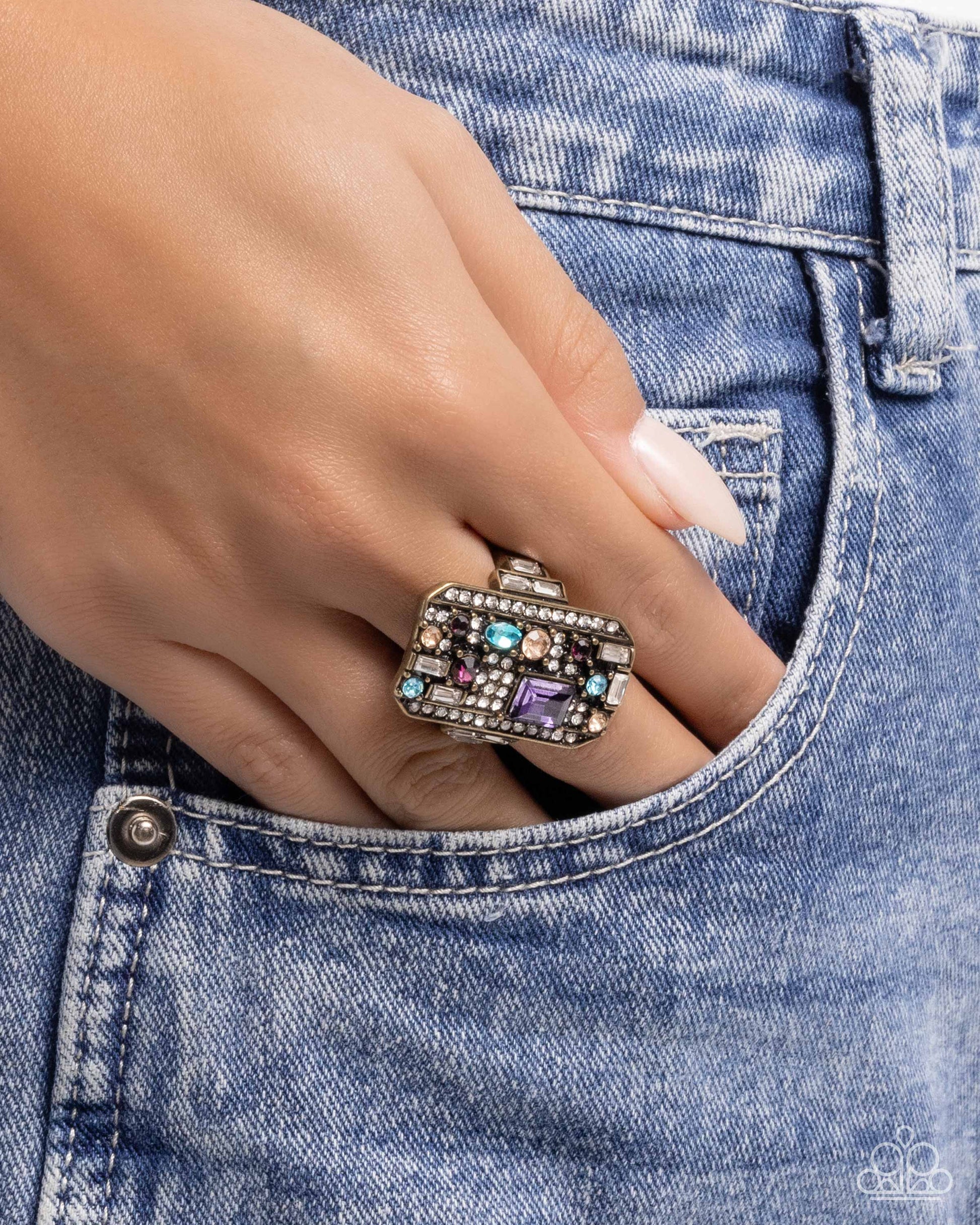 Princess Pattern - Brass - Paparazzi Ring Image