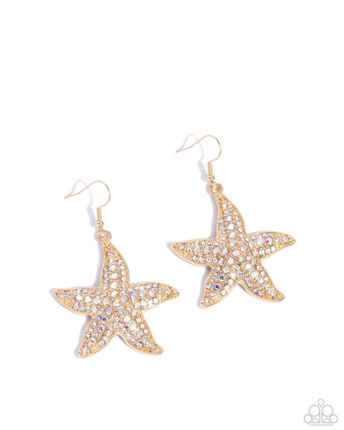 Starfish Spectacle - Gold - Paparazzi Earring Image