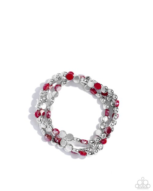 Instant Shimmer - Red - Paparazzi Bracelet Image