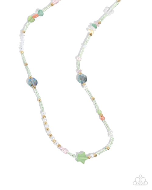 Sensational Sunset - Green - Paparazzi Necklace Image