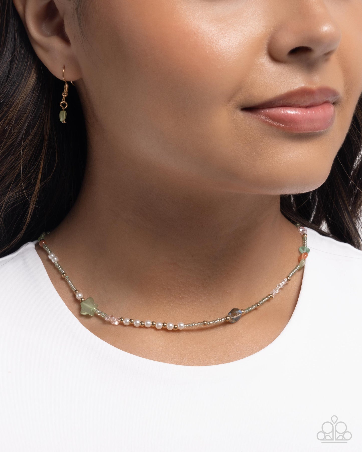 Sensational Sunset - Green - Paparazzi Necklace Image
