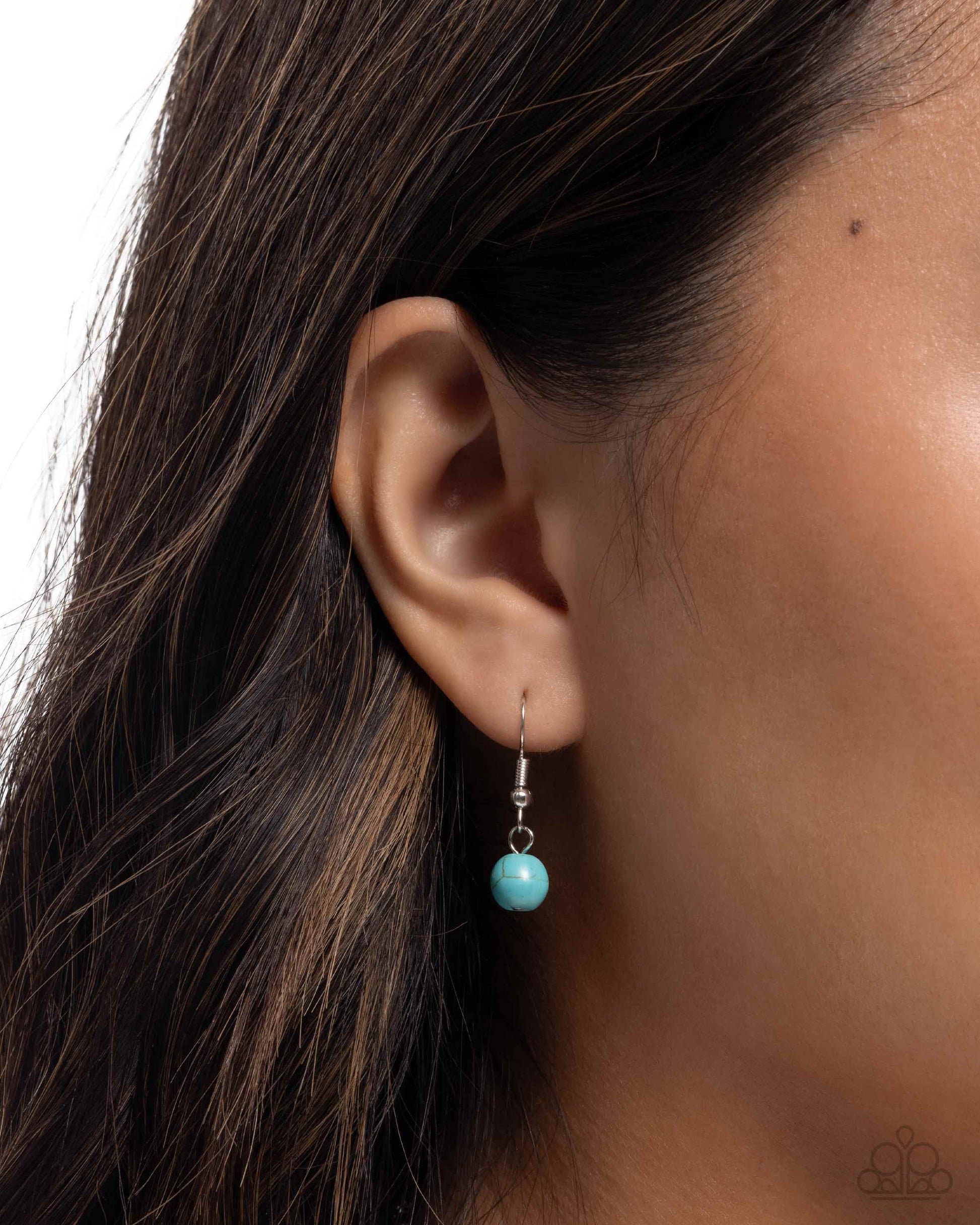 Floral Form - Blue - Paparazzi Necklace Image