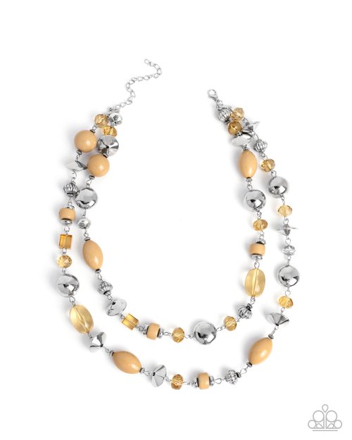 Eye-Catching Earnings - Brown - Paparazzi Necklace Image