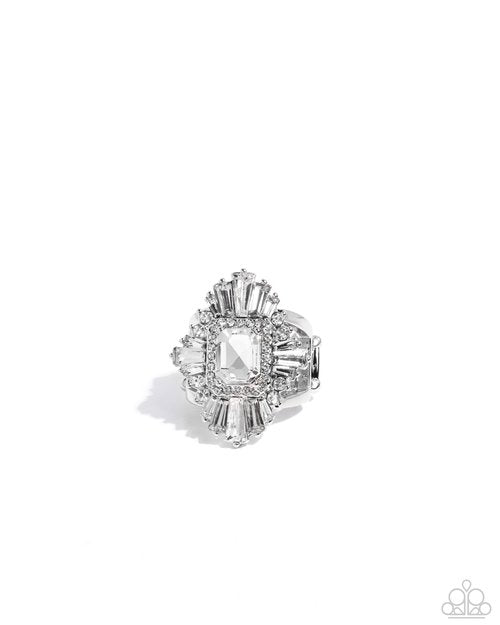 Flair for the CHARISMATIC - White - Paparazzi Ring Image