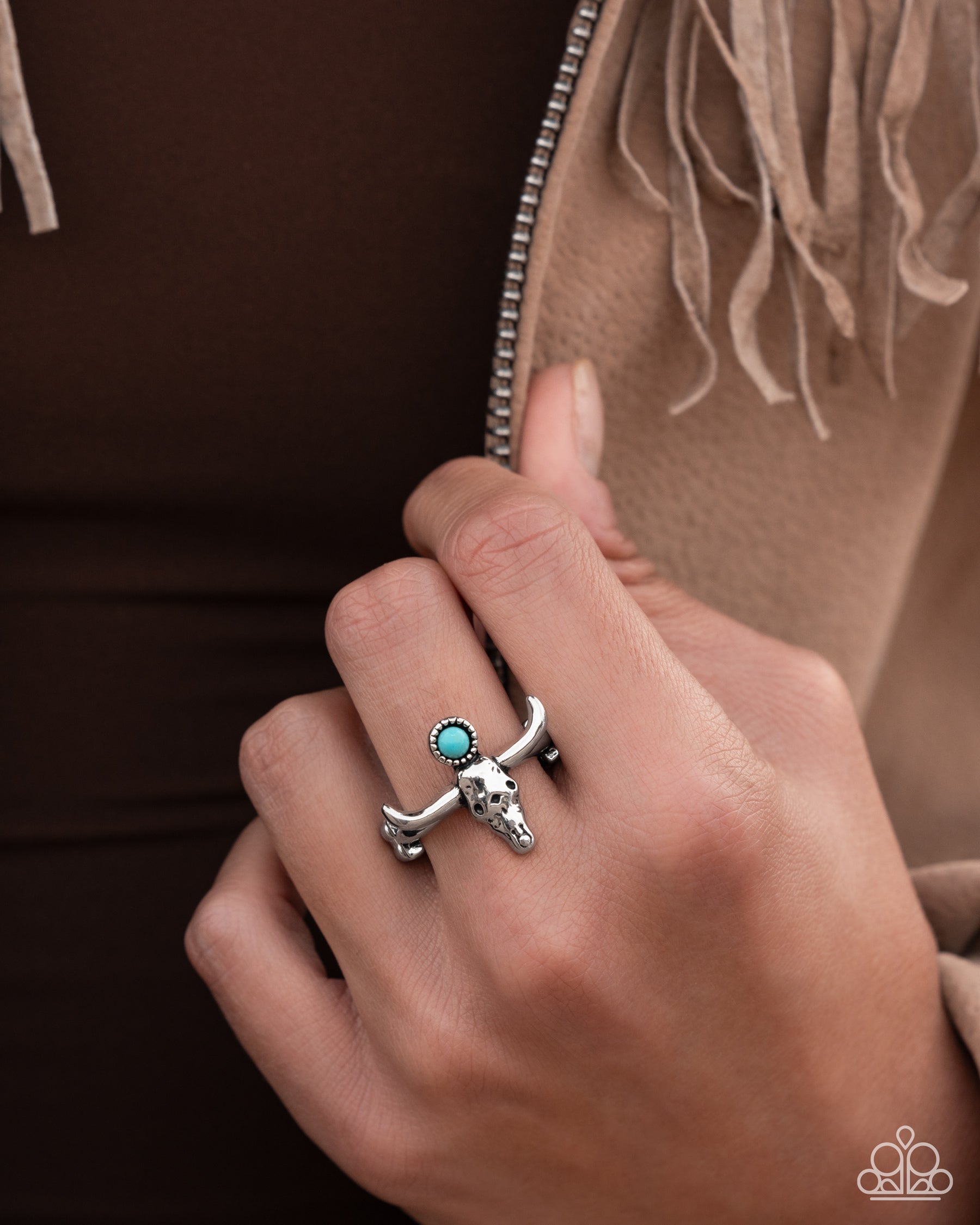Longhorn Legend - Blue - Paparazzi Ring Image