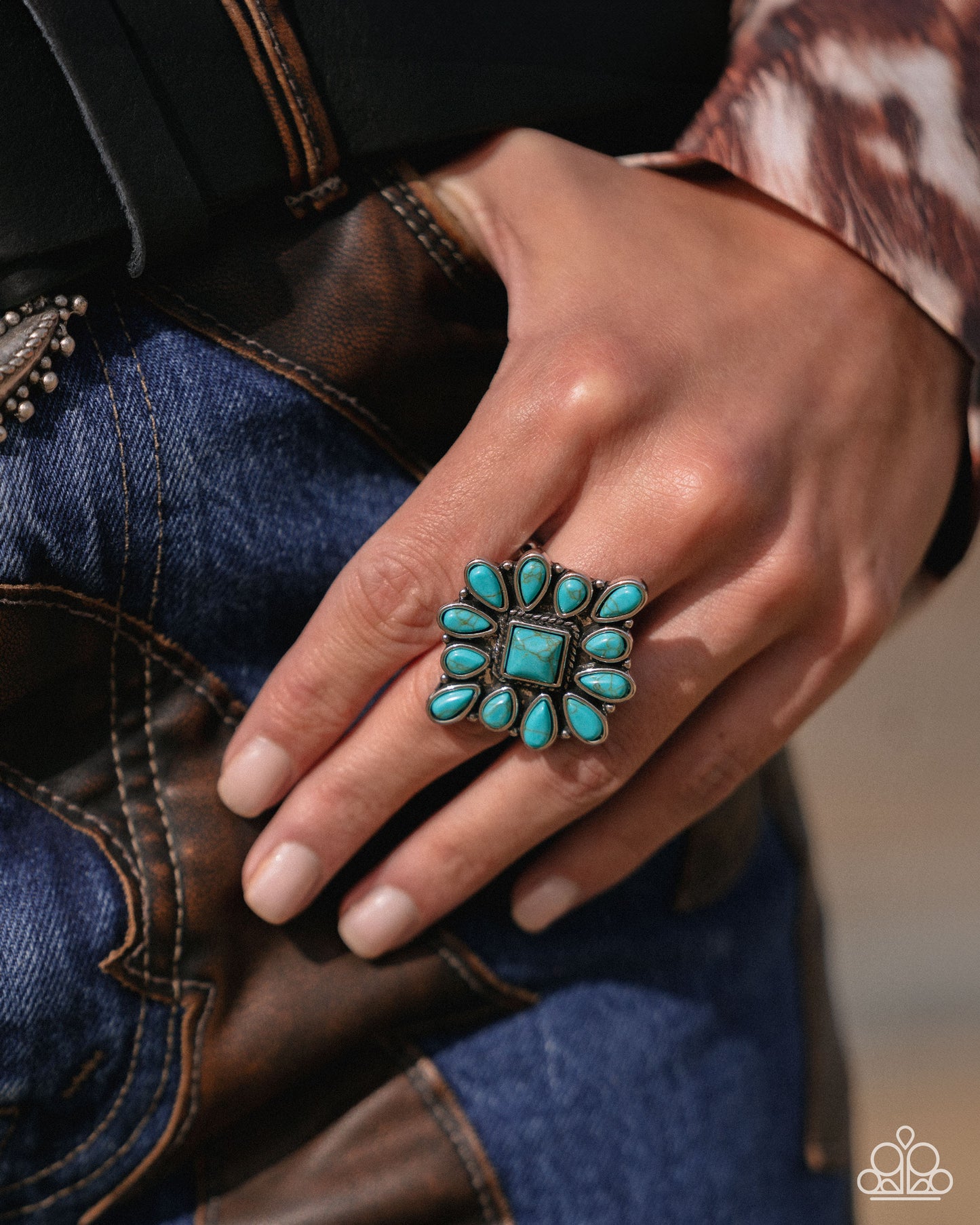 Developed Diamond - Blue - Paparazzi Ring Image