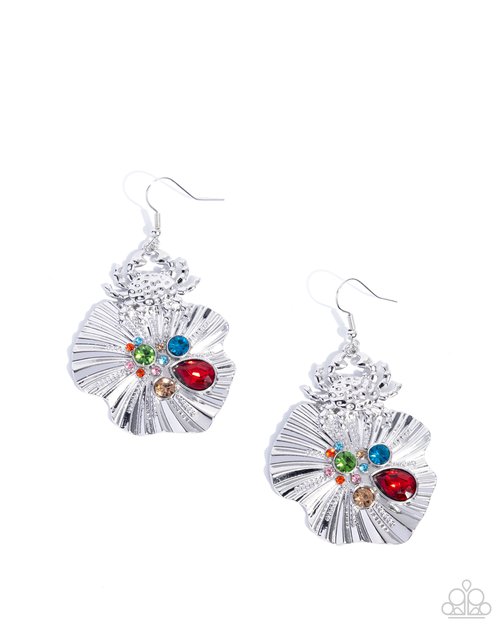 Capricious Crab - Red - Paparazzi Earring Image