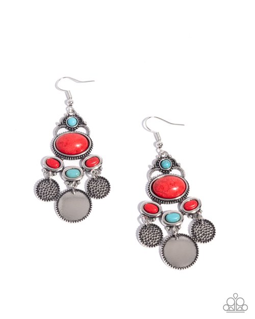 Chandelier Candor - Red - Paparazzi Earring Image