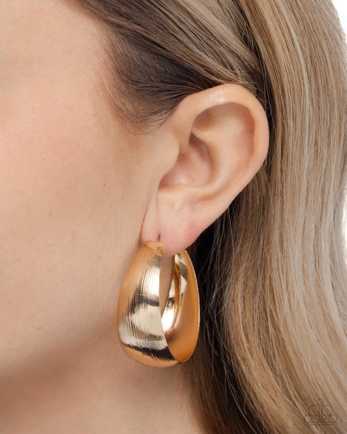 Subtle Sheen - Gold - Paparazzi Earring Image