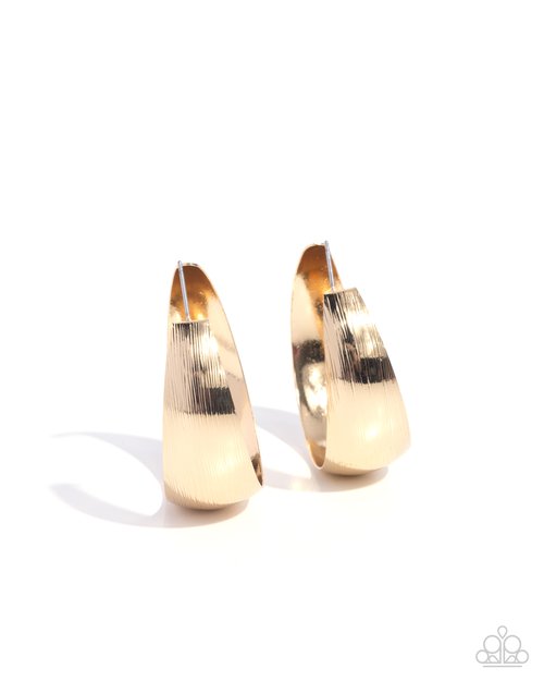 Subtle Sheen - Gold - Paparazzi Earring Image