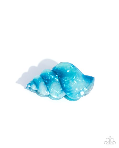 Smooth Seashell - Blue - Paparazzi Hair Accessories Image