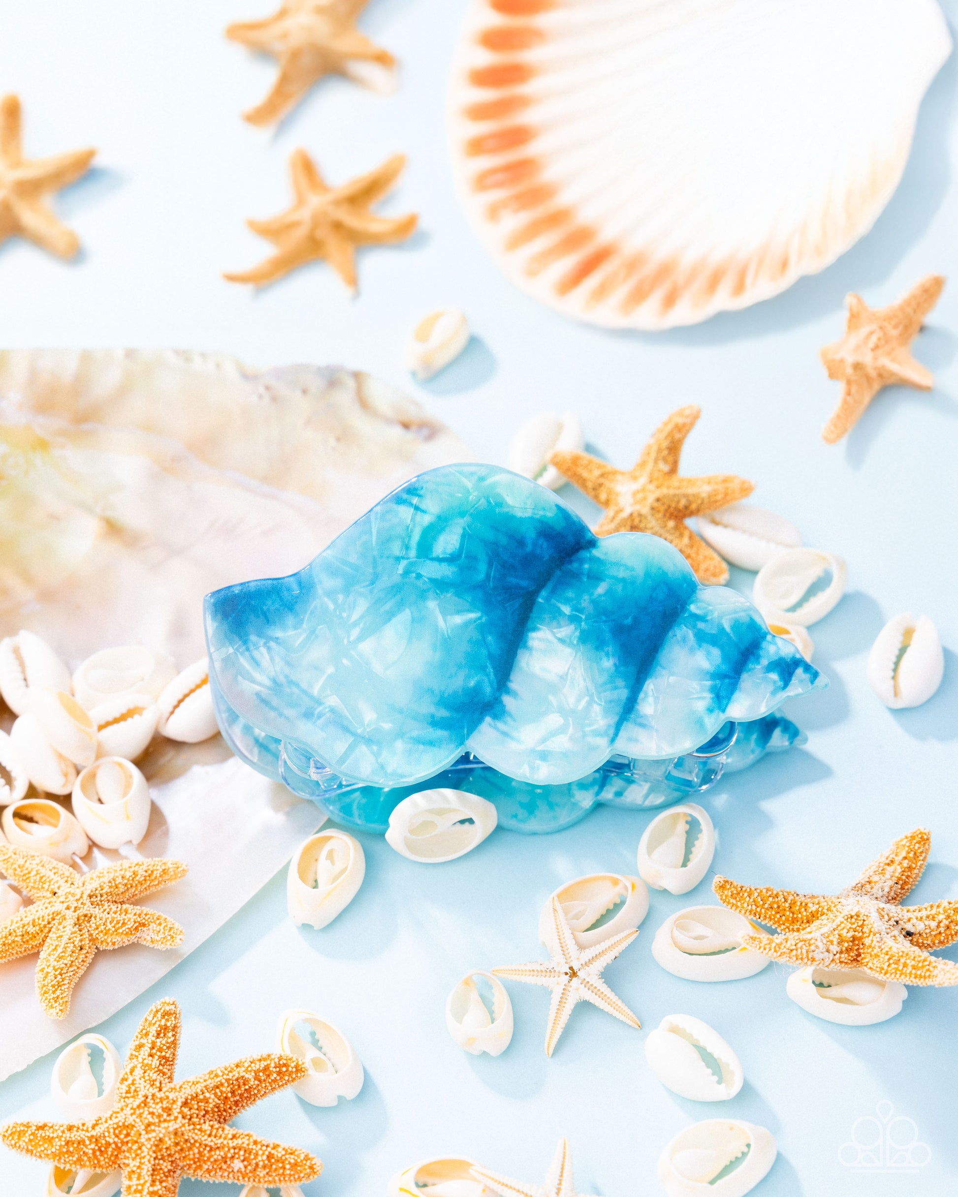 Smooth Seashell - Blue - Paparazzi Hair Accessories Image