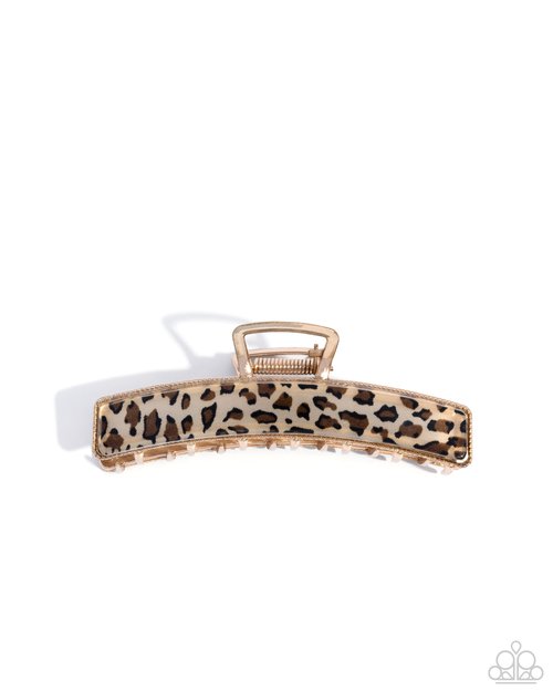 Cheetah Clip - Brown - Paparazzi Hair Accessories Image