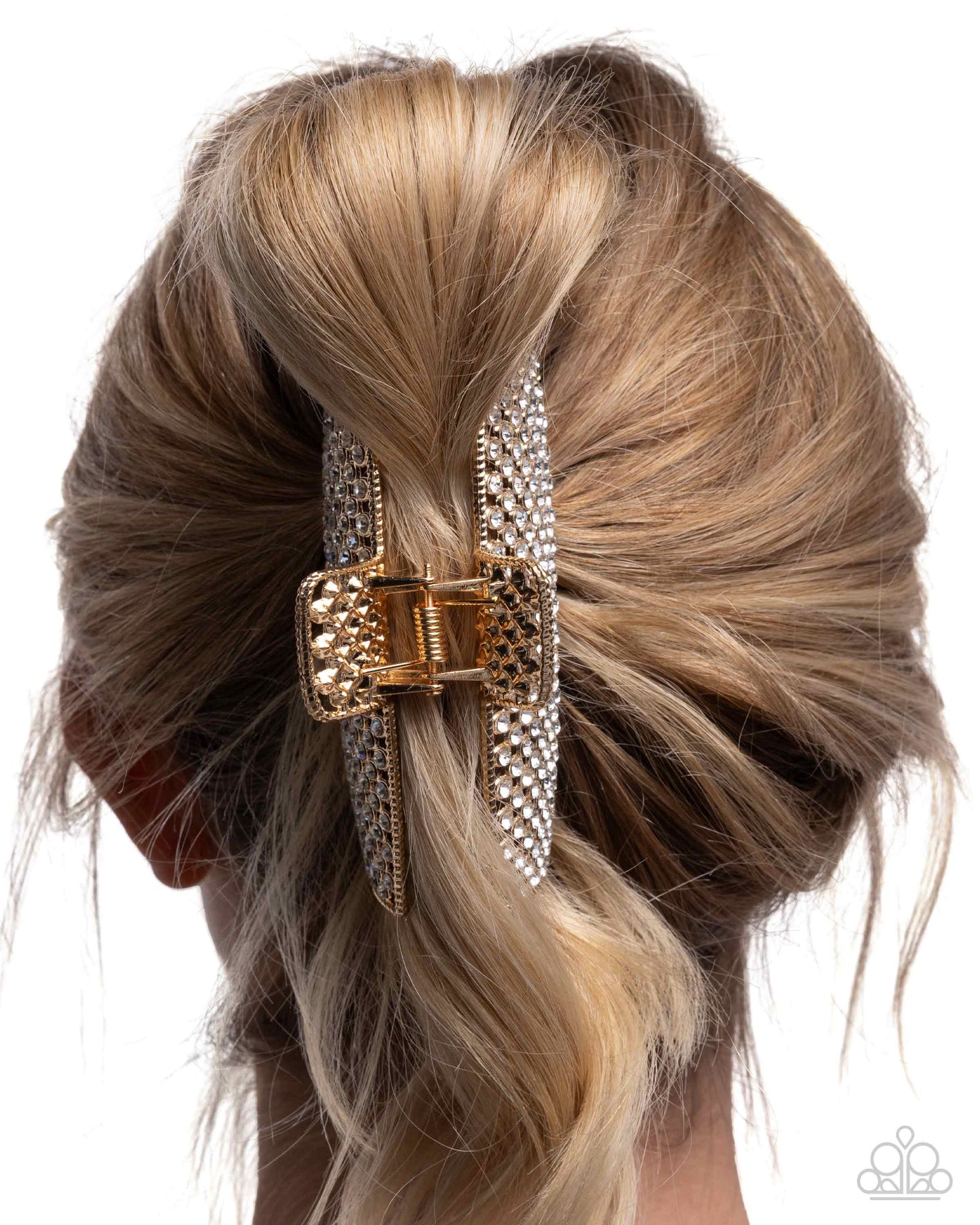 Glittery Gesture - Gold - Paparazzi Hair Accessories Image
