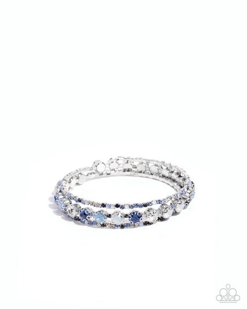 Shimmery Sample - Blue - Paparazzi Bracelet Image
