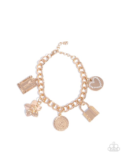 Monochromatic Mayhem - Gold - Paparazzi Bracelet Image