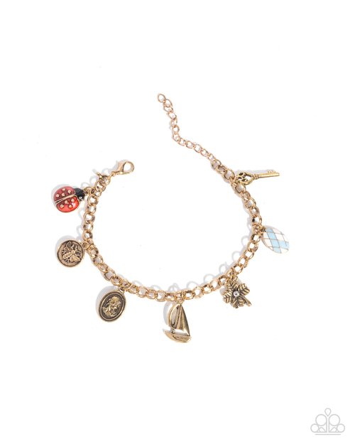 Sailing Through Life - Gold - Paparazzi Bracelet Image