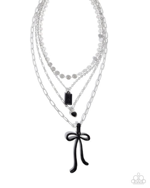 Coquette Cascade - Black - Paparazzi Necklace Image