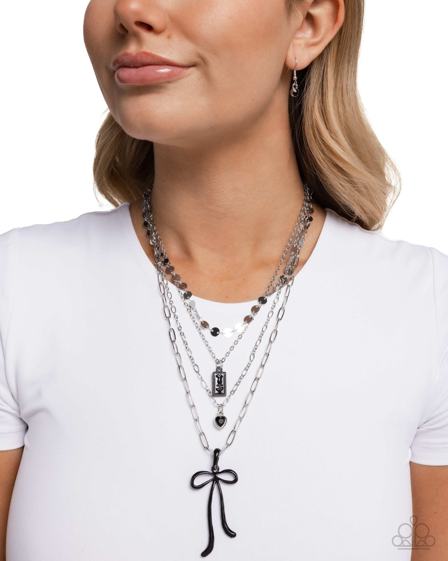 Coquette Cascade - Black - Paparazzi Necklace Image