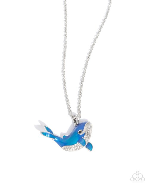 Whale Watching - Blue - Paparazzi Necklace Image