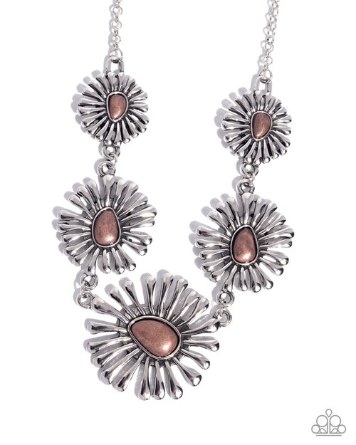 Floral Fin - Silver - Paparazzi Necklace Image