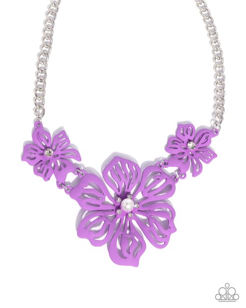 Floral Fandom - Purple - Paparazzi Necklace Image