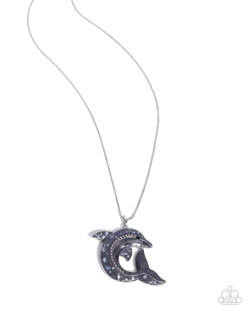 Dolphin Dive - Silver - Paparazzi Necklace Image