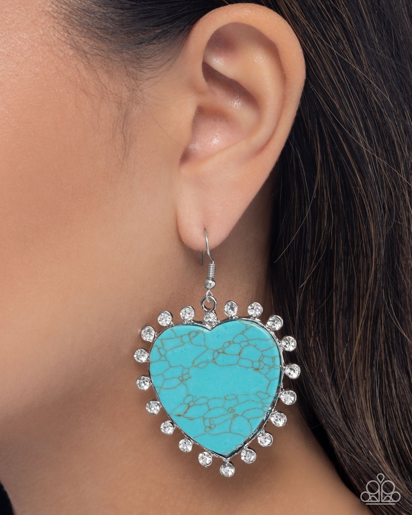 Dazzling Damsel - Blue - Paparazzi Earring Image