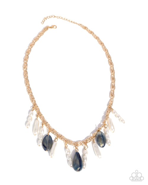 Dangling Destination - Blue - Paparazzi Necklace Image